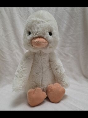 Jellycat Bashful Duck NWT Plush, Cream Yellow Stuffed Animal Duckling